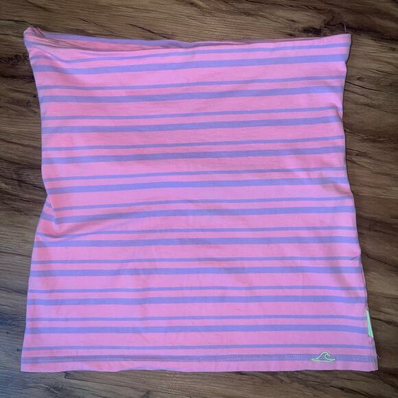 Sexy Plus Size Light Pink and Purple Striped Strapless Tube Top Size XXL - Picture 1 of 8